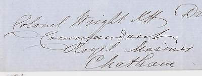 BRITISH ROYAL NAVY HMS HARLEQUIN ANTI-SLAVERY 1840s SIGNED MILITARY DOCUMENT - K-townConsignments