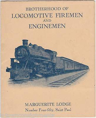 BROTHERHOOD OF LOCOMOTIVE FIREMEN & ENGINEMEN 1916 ANNUAL BALL PROGRAM - K-townConsignments