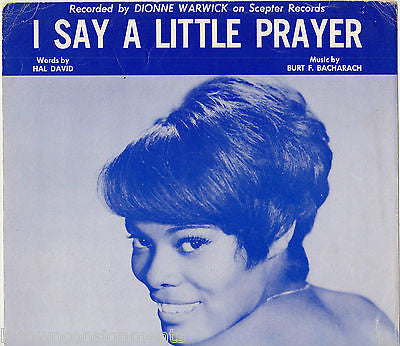 DIONE WARWICK I SAY A LITTLE PRAYER VINTAGE SCEPTER R&B SHEET MUSIC & LYRICS - K-townConsignments