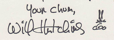 WILL HUTCHINS STAGE & MOVIE ACTOR VINTAGE AUTOGRAPH SIGNED CARD - K-townConsignments