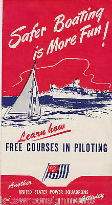 UNITED STATES POWER SQUADRONS VINTAGE BOATING PILOTS GRAPHIC SALES AD FLYER - K-townConsignments