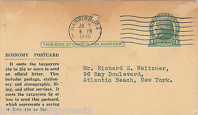 AUTHUR JAMES PENNSYLVANIA GOVERNOR VINTAGE AUTOGRAPH SIGNED POSTCARD - K-townConsignments