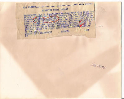 WILLIAM E. MILLER PRESS PHOTO PRESIDENTIAL NOMINEE WASHINGTON DC VINTAGE 1964 - K-townConsignments