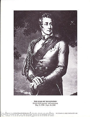 The Duke of Wellington British Field Marshal & Statesman Vintage Portrait Print - K-townConsignments