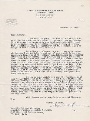 HOWARD LEHMAN SIGNED LEGAL STATIONERY LETTERHEAD 1950s - K-townConsignments