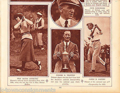 MEN & WOMEN STARS OF THE GOLF LINK VINTAGE NEWS PHOTO POSTER PRINT 1922 - K-townConsignments