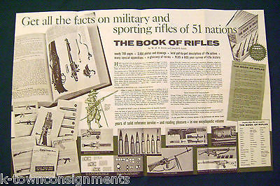 SPORTSMAN BOOK OF RIFLES VINTAGE FIREARMS GUIDE BOOK GRAPHIC AD POSTER - K-townConsignments