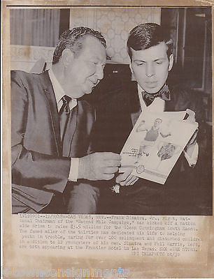 FRANK SINATRA Jr PHIL HARRIS SECOND MILE CHARITY VINTAGE 1960s NEWS PRESS PHOTO - K-townConsignments