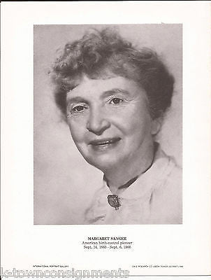 Margaret Sanger American Pioneer Vintage Portrait Gallery Poster Photo Print - K-townConsignments