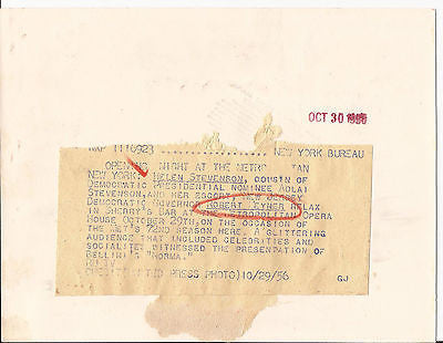 ROBERT MEYNER PRESS PHOTO NEW JERSEY GOVERNOR HELEN STEVENSON VINTAGE 1950S - K-townConsignments