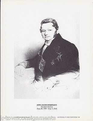 Jons Jacob Berzelius Chemist Vintage Portrait Gallery Artistic Poster Print - K-townConsignments