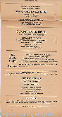 AGNES DE MILLE THE BLACK CROOK VINTAGE 1920s LYRIC THEATRE NY THEATRE AD FLYER - K-townConsignments