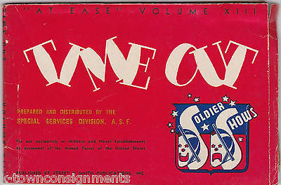 AT EASE VOL XIII 'TIME OUT' VINTAGE WWII USO SOLDIER SHOWS SONG BOOK BY DWORSKY - K-townConsignments