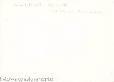 RAY MANCINI vs ORLANDO ROMERO BOXERS VINTAGE WBA LIVE BOXING MATCH PHOTO - K-townConsignments