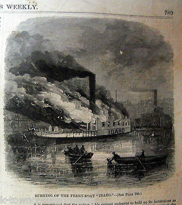 HARPER'S WEEKLY NEWS NY ANTIQUE ENGRAVING ILLUSTRATED MAGAZINE DEC 1866 - K-townConsignments