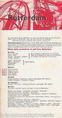 ROTTERDAM NETHERLANDS VINTAGE GRAPHIC ADVERTISING POSTER MAP - K-townConsignments