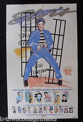 ELVIS PRESLEY JAILHOUSE ROCK VINTAGE MGM MOVIE RELEASES ADVERTISING PROMO POSTER - K-townConsignments