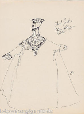 HAL GEORGE VINTAGE THEATRE COSTUME DESIGN SKETCHES - K-townConsignments