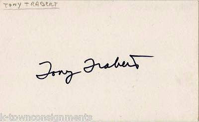 TONY TRABERT AMERICAN PRO TENNIS PLAYER VINTAGE AUTOGRAPH SIGNED CARD - K-townConsignments