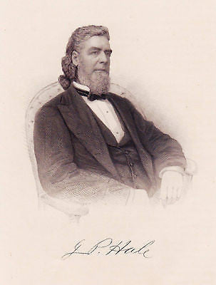 JOHN HALE NH POLITICIAN ANTIQUE ENGRAVING PRINT - K-townConsignments
