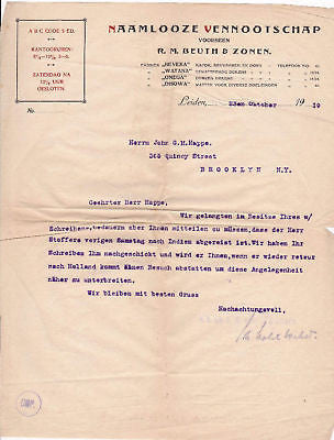 GERMAN DUTCH CO VINTAGE ENGRAVING AD STATIONERY 1890s - K-townConsignments