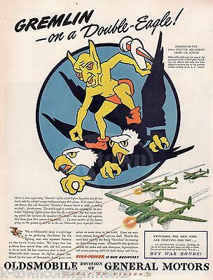 339th FIGHTER SQUADRON INSIGNIA VINTAGE WWII AVIATION GRAPHIC ADVERTISING PRINT - K-townConsignments