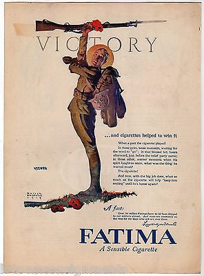 WALTER WHITEHEAD VICTORY SOLDIER VINTAGE WWI GRAPHIC ART COVER POSTER PRINT - K-townConsignments