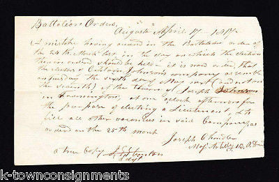 SEMINOLE WARS 1817 EARLY FLORIDA UNITED STATES MILITARY SIGNED BATTALION ORDERS - K-townConsignments