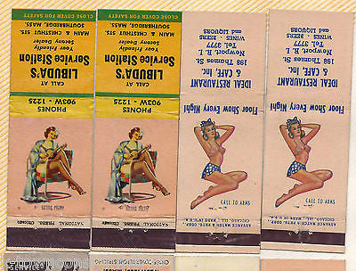PIN-UP BABES VINTAGE GRAPHIC ART ADVERTISING MATCH BOOK COVERS LOT - K-townConsignments
