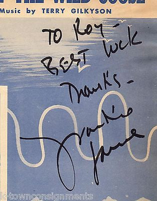 FRANKIE LAINE CRY OF THE WILD GOOSE SINGER VINTAGE AUTOGRAPH SIGNED SHEET MUSIC - K-townConsignments