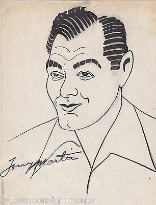 TONY MARTIN AMERICAN MOVIE ACTOR VINTAGE CARTOON CARICATURE ART SKETCH - K-townConsignments