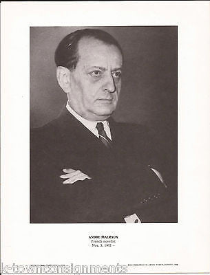 Andre Malraux French Novelist Vintage Portrait Gallery Poster Photo Print - K-townConsignments