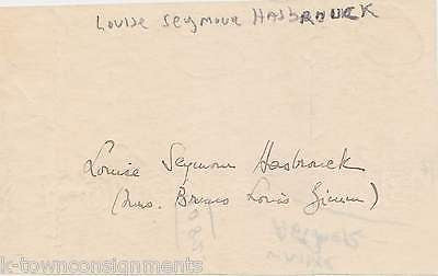 LOUIS SEYMOUR HASBROUCK AUTHOR / WRITER VINTAGE AUTOGRAPH SIGNATURE CLIPPING - K-townConsignments