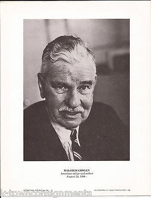 Malcolm Cowley American Writer Vintage Portrait Gallery Poster Photo Print - K-townConsignments
