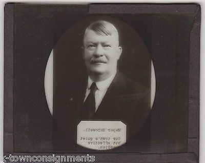 WESLEY S. McDOWELL CHESTER PA MAYOR ANTIQUE MAGIC LANTERN GLASS SLIDE PHOTO - K-townConsignments