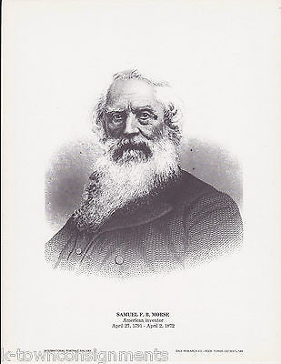 Samuel F. B. Morse Inventor Vintage Portrait Gallery Artistic Poster Print - K-townConsignments