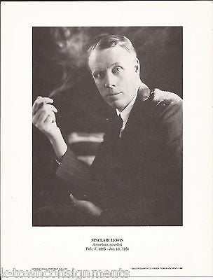 Sinclair Lewis American Novelist Vintage Portrait Gallery Poster Photo Print - K-townConsignments