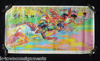 LEROY NEIMAN AMERICAN SPRINTERS RACE VINTAGE BURGER KING GRAPHIC ART POSTER 1976 - K-townConsignments