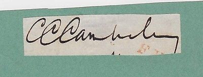 CHURCHILL CALDOM CAMBRELING POLITICIAN ANTIQUE AUTOGRAPH SIGNATURE CLIPPING - K-townConsignments