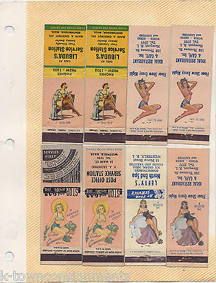 PIN-UP BABES VINTAGE GRAPHIC ART ADVERTISING MATCH BOOK COVERS LOT - K-townConsignments
