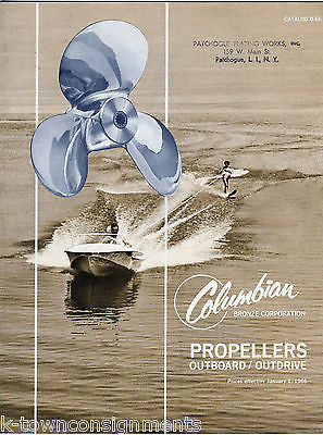 COLUMBIAN BRONZE CORP OUTBOARD BOATING PROPELLERS VINTAGE GRAPHIC AD CATALOG - K-townConsignments