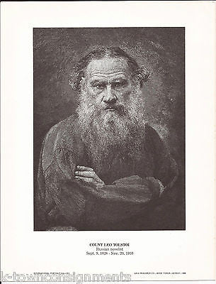 Count Leo Tolstoy Russian Writer Vintage Portrait Gallery Poster Photo Print - K-townConsignments