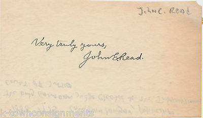 JOHN READ CANADIAN LAWYER & JUDGE VINTAGE AUTOGRAPH SIGNATURE CLIPPING - K-townConsignments