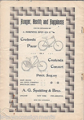 G J PNEUMATIC ROAD & RACING TIRES ANTIQUE 1890s GRAPHIC BICYCLE ADVERTISING BOOK - K-townConsignments