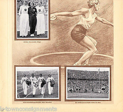 HELEN STEPHENS USA GERMAN TRACK & FIELD OLYMPICS 1936 PHOTO CARDS POSTER PRINT - K-townConsignments