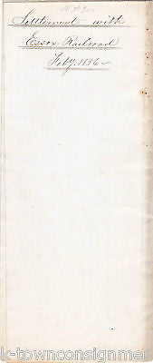 MERRIMACK CONNECTICUT ESSEX RAILROAD 1850s SIGNED & DATED FRIEGHT DOCUMENT - K-townConsignments