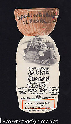 JACKIE COOGAN PECK'S BAD BOY MOVIE ACTOR VINTAGE 1921 GRAPHIC AD PROMO FLYER - K-townConsignments