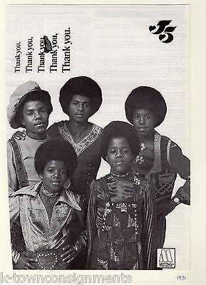 MICHAEL JACKSON FIVE MOTOWN RECORD VINTAGE GRAPHIC ADVERTISING FULL PAGE PROMOS - K-townConsignments
