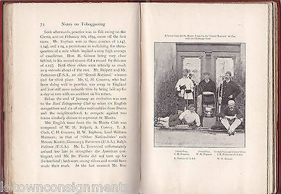 NOTES ON TOBOGGANING AT St. MORITS ANTIQUE AUTHOR SIGNED SPORT BOOK BY COOK 1896 - K-townConsignments