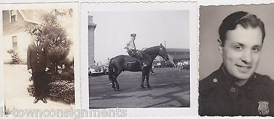 POLICEMEN IN UNIFORM & ON HORSE VINTAGE SNAPSHOT PHOTOGRAPHS LOT - K-townConsignments